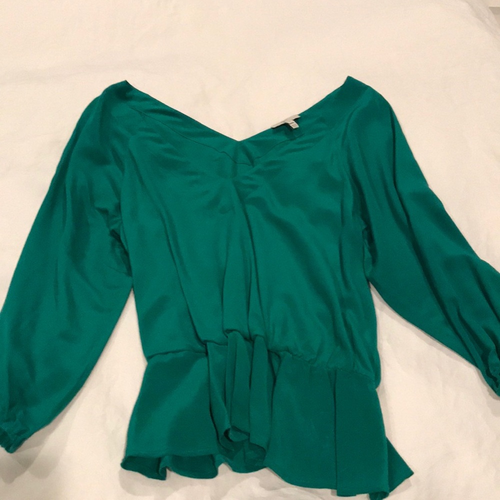 Designer silk green blouse